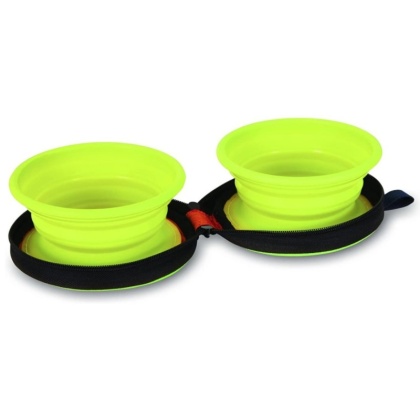 Petmate Silicone Travel Duo Bowl Medium - 1 count