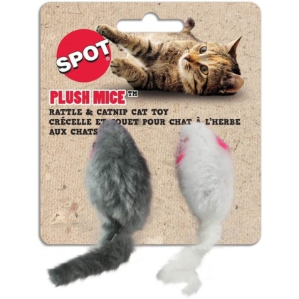 Spot Smooth Fur Mice - 2in. Long (2 Pack)